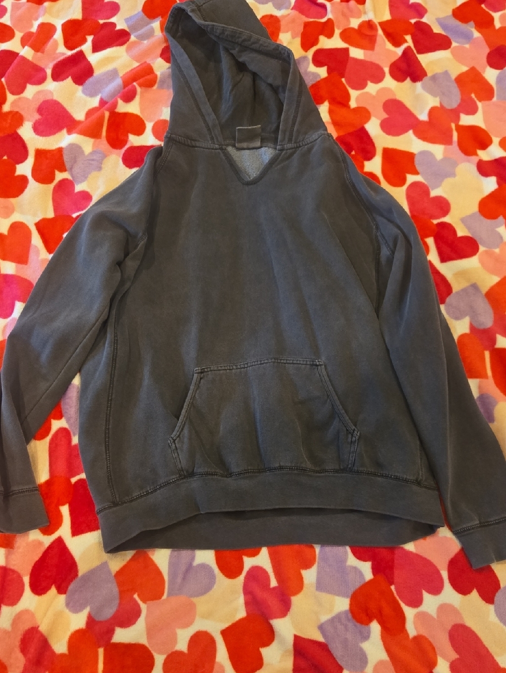 Washed Slate Gray Women's Hoodie Sweatshirt - Casual Pullover